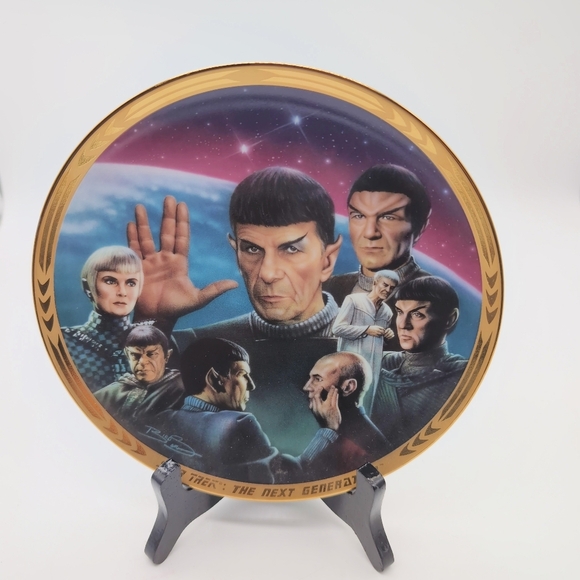 Star Trek Collectible Plate Hamilton Collection "Unification" 3905 B - Picture 1 of 2
